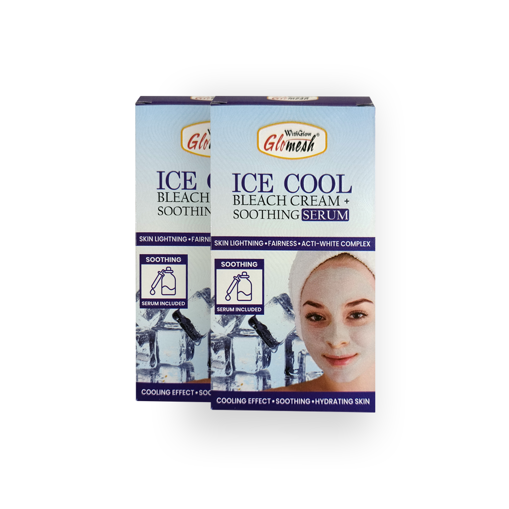 Glomesh Ice Cool Bleach Cream With Soothing Serum Sachet (Pack Of 2)