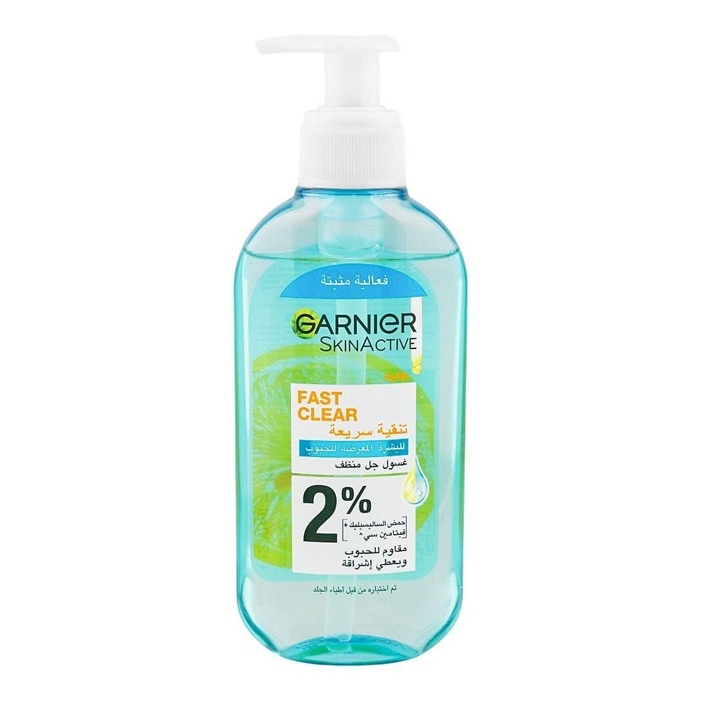 Garnier Skin Active Fast Clear Gel Face Wash With Salicylic Acid (200ml)