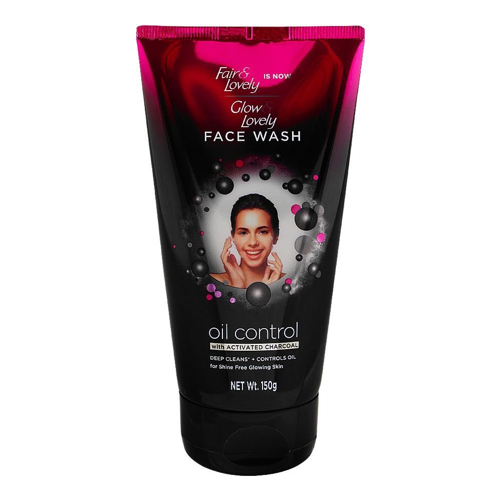 Fair & Lovely Is Now Glow & Lovely Oil Control Face Wash With Activated Charcoal (150gm)