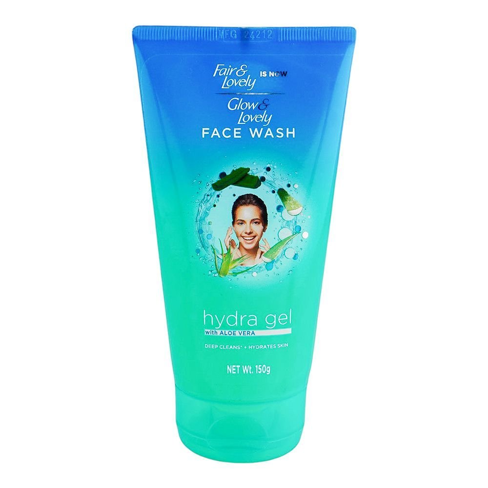 Fair & Lovely Is Now Glow & Lovely Hydra Gel Face Wash With Aloe Vera (150gm)