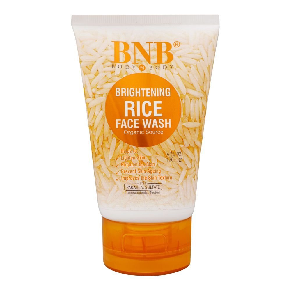 Bnb Organic Source Brightening Rice Face Wash, Paraben And Sulfate Free (120ml)
