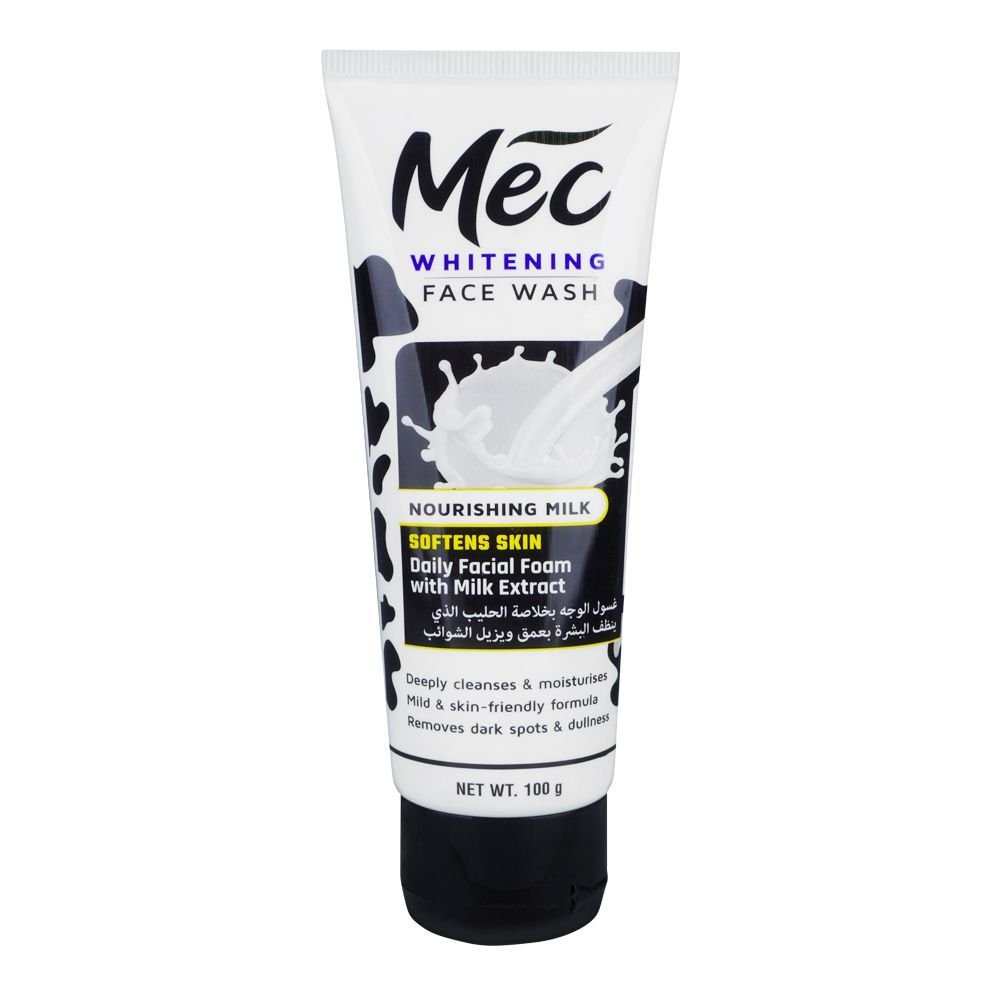 Mec Whitening Face Wash Daily Facial Foam With Milk Extract (100gm)
