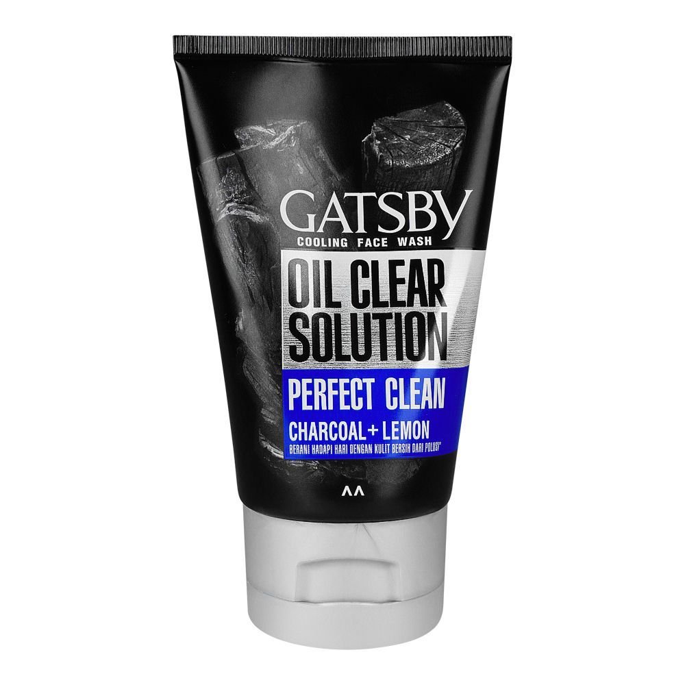 Gatsby Oil Clear Solution Perfect Clean Charcoal+Lemon Cooling Face Wash (100gm)