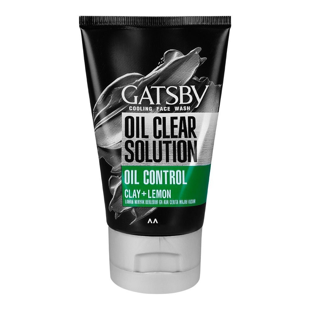 Gatsby Oil Clear Solution Oil Control Clay+Lemon Cooling Face Wash (100gm)
