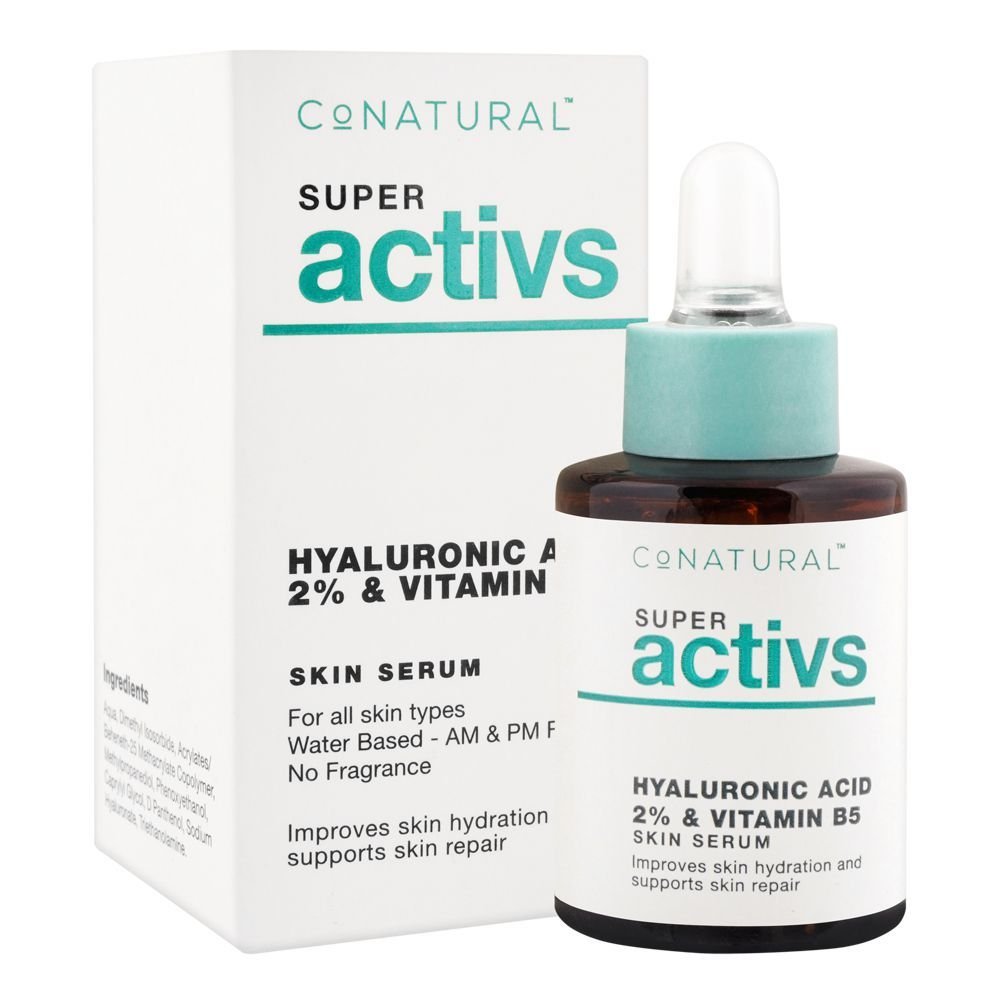 Conatural Super Activs Hyaluronic Acid 2% & Vitamin B5 Skin Serum, For All Skin Types (30ml)
