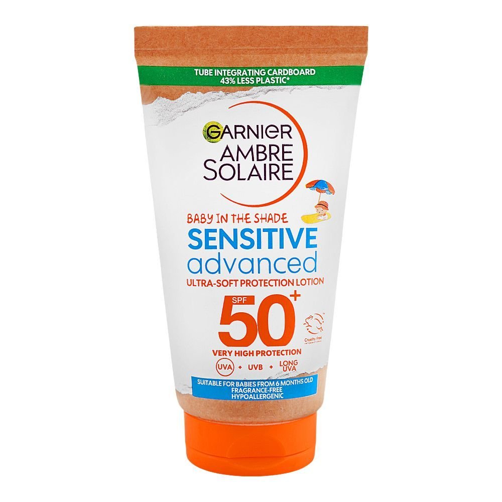 Garnier Ambre Solaire Baby In The Shade Sensitive Advanced Ultra-Soft Protection Spf50 + Fragrance Free Hypoallergenic Lotion, From 6 Months (50ml)