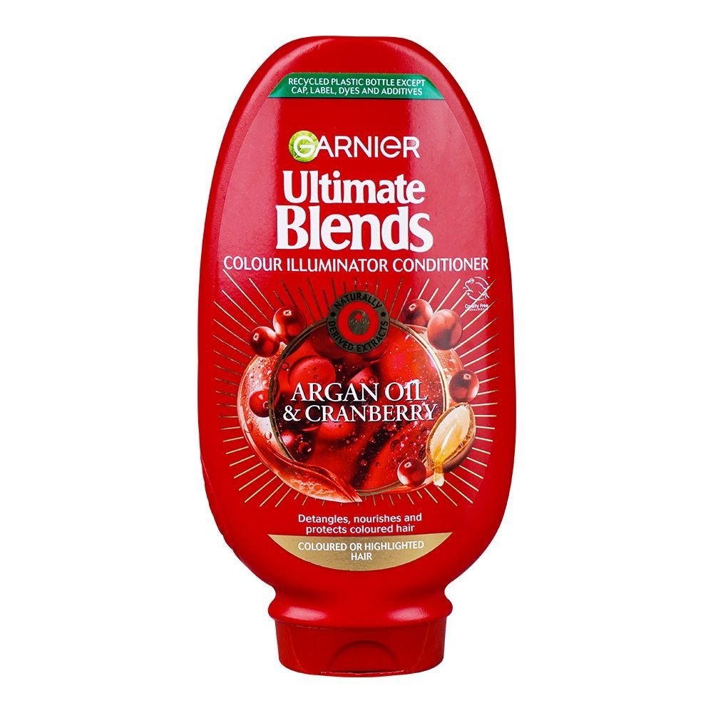 Garnier Ultimate Blends Argan Oil & Cranberry Color Illuminator Conditioner, For Colored Hairs (400ml)