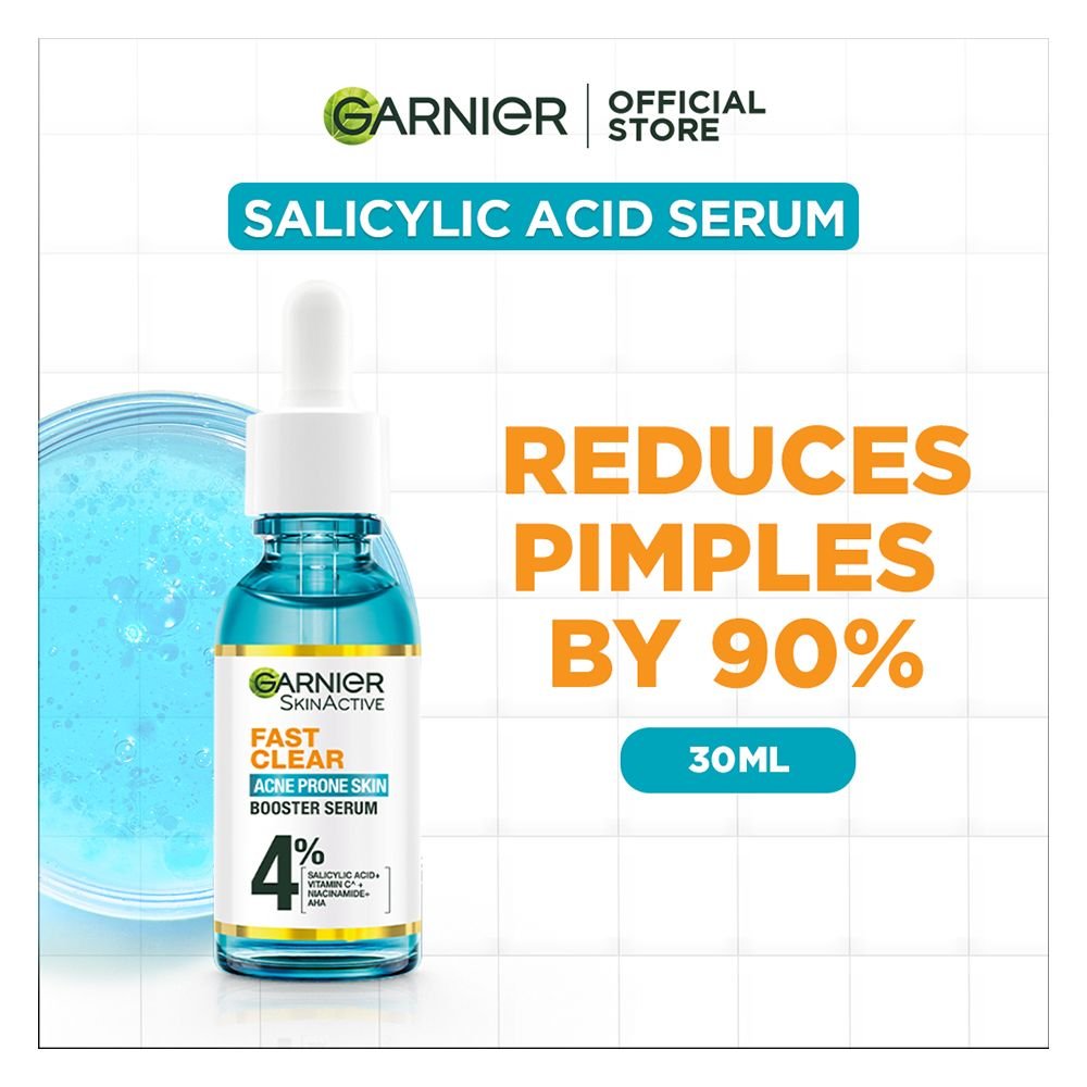 Garnier Skin Active Fast Clear Booster Face Serum, For Acne Prone Skin, With Salicylic Acid (30ml)