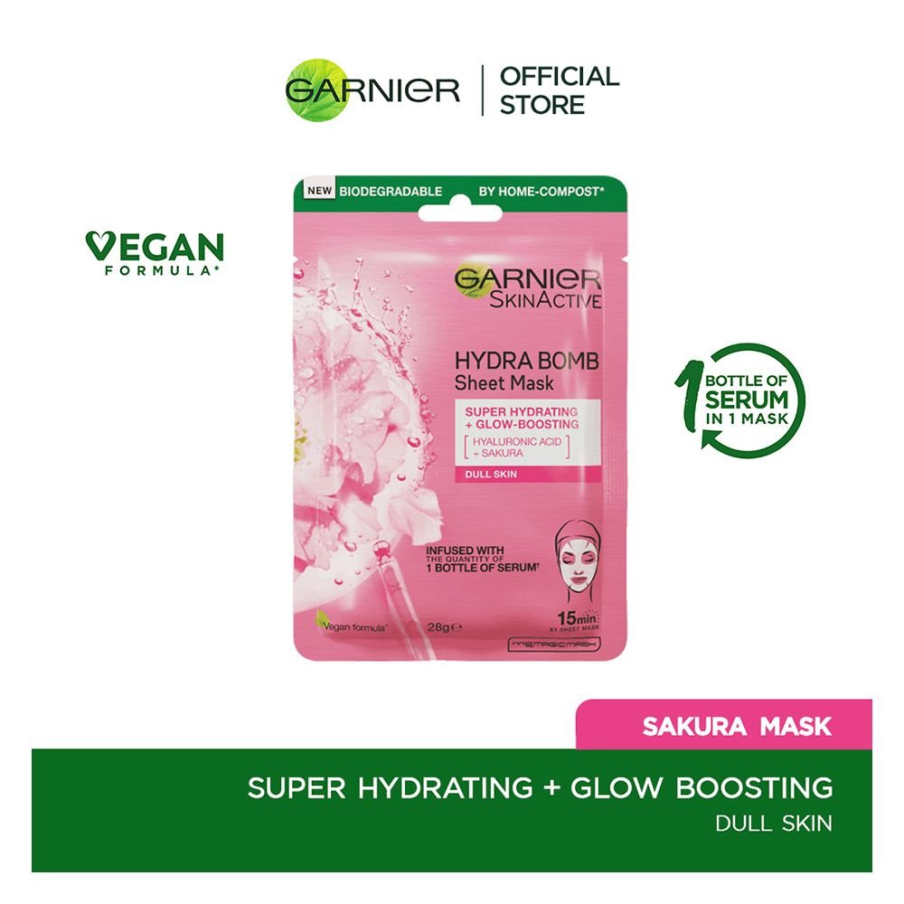 Garnier Skin Active Hydra Bomb Ultra Hydrating Glow Boosting Face Mask, For Dull Skin (32gm)