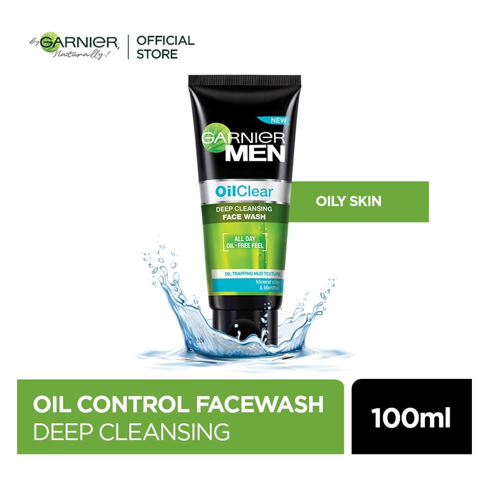 Garnier Men Oil Clear Deep Cleansing Face Wash (100ml)