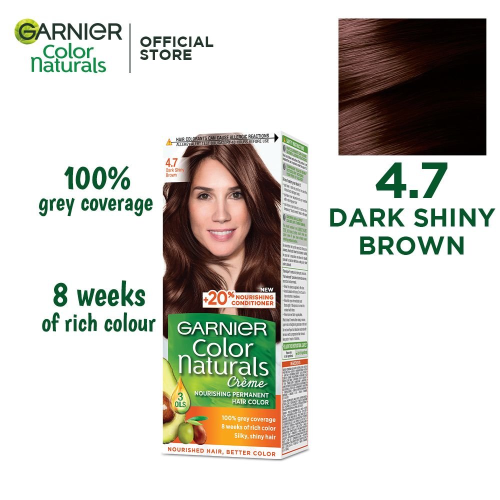 Garnier Color Natural Hair Color 4.7 Dark Shiny Brown