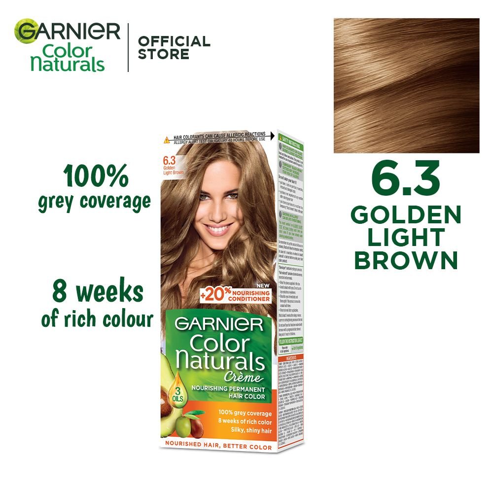 Garnier Color Natural Hair Color 6.3 Golden Light Brown