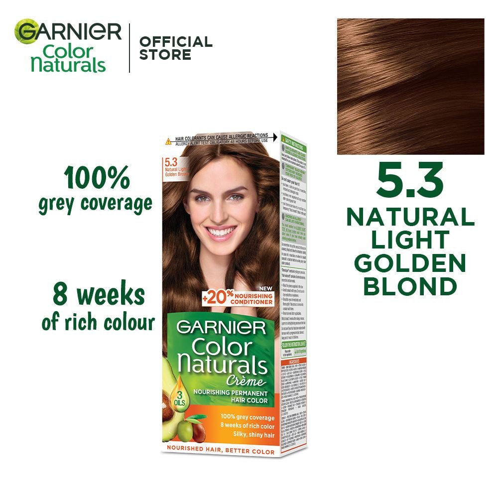 Garnier Color Natural Hair Color 5.3 Natural Light Golden Blond