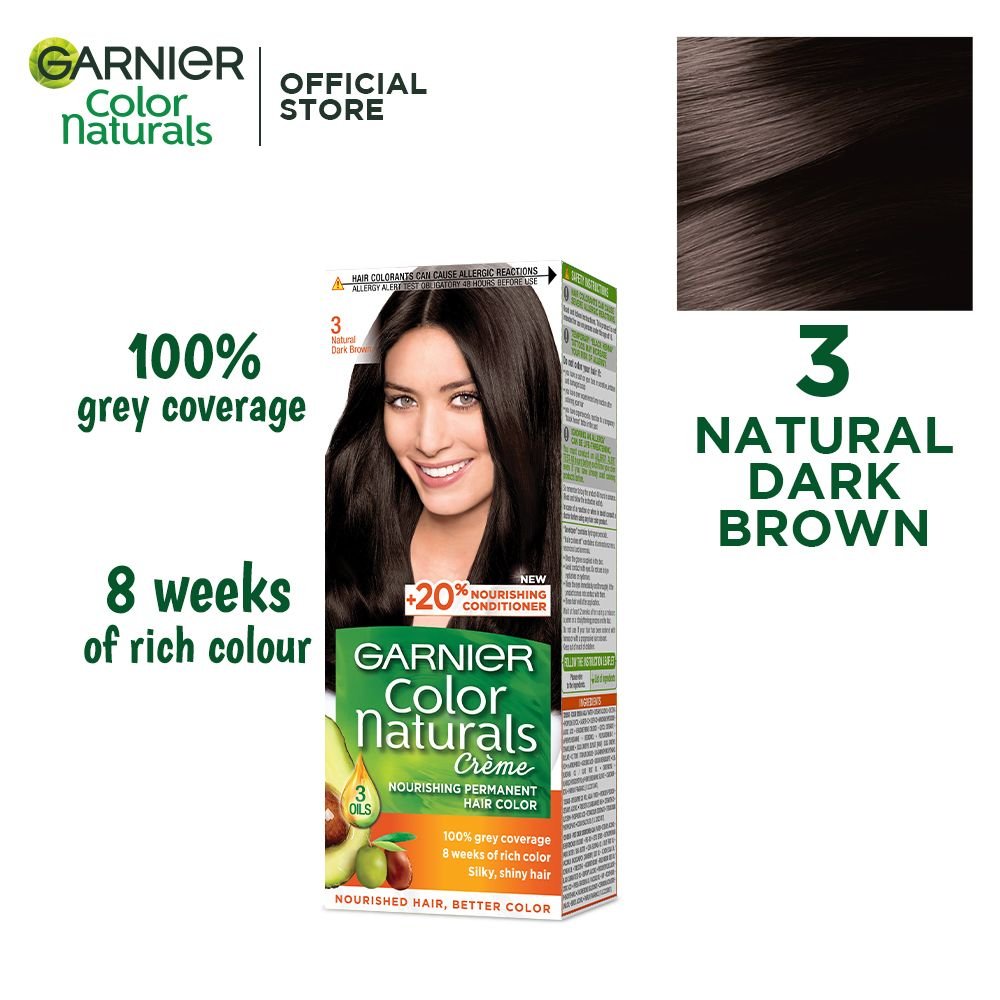 Garnier Color Natural Hair Color 3 Natural Dark Brown