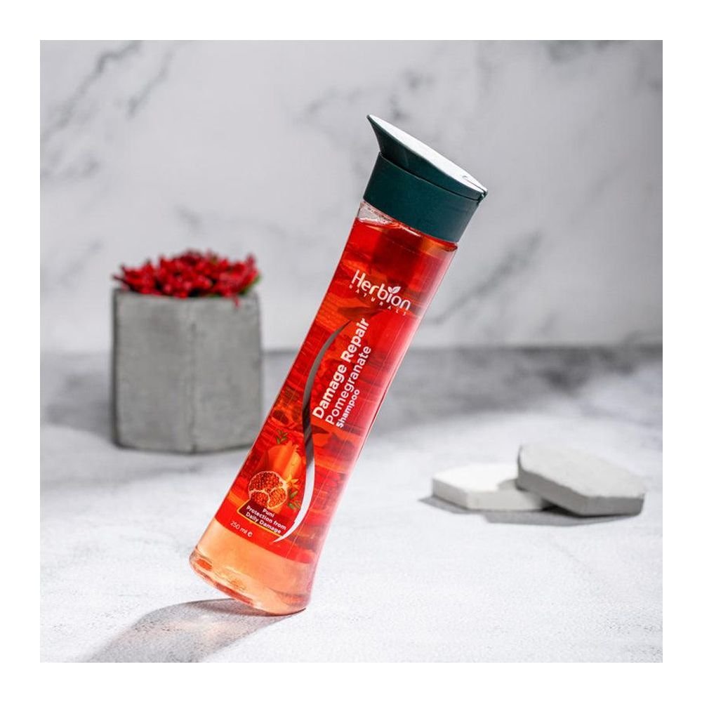 Herbion Naturals Damage Repair Pomegranate Shampoo, For Dry Hair (250ml)