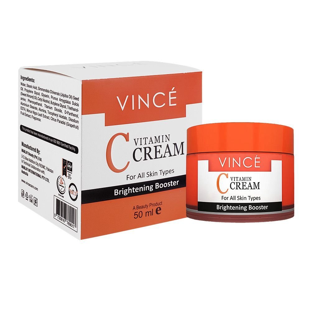 Vince Vitamin C Brightening Booster Cream, For All Skin Types (50ml)