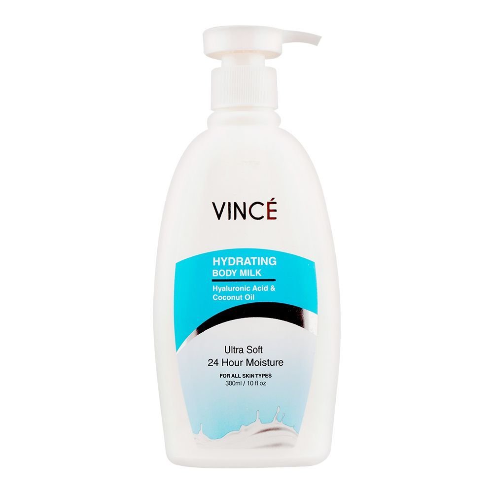 Vince Hyaluronic Acid & Coconut Oil Hydrating Body Milk, For All Skin Types (300ml)