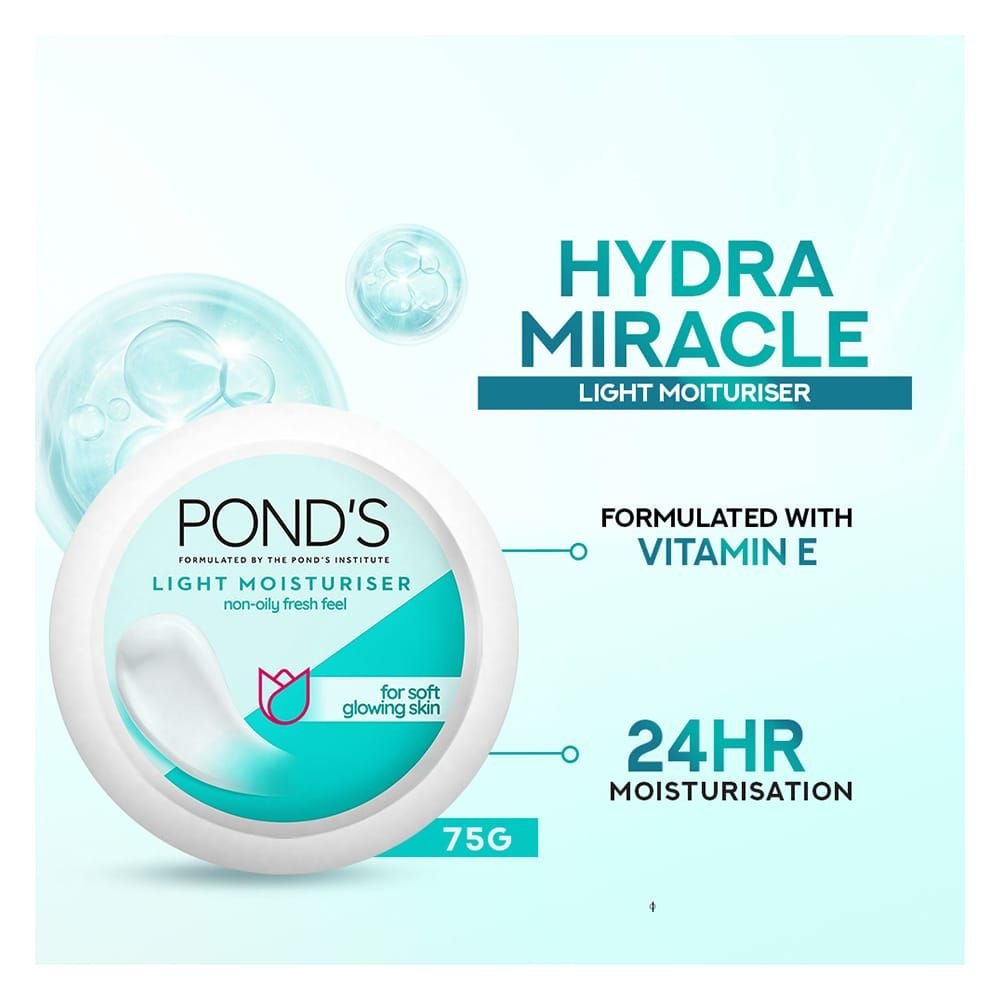 Ponds Light Moisturizer Soft Glowing Skin Cream (75gm)