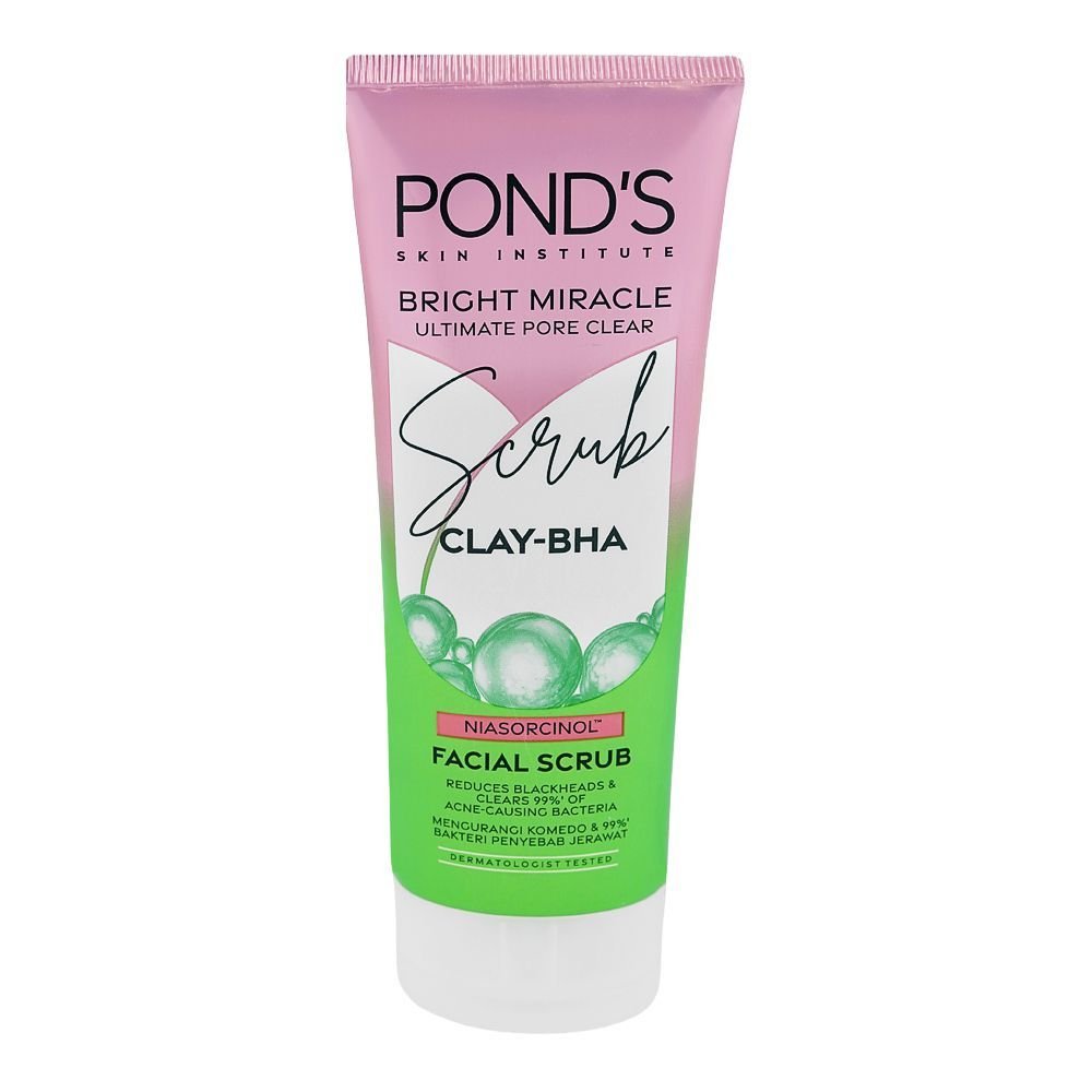 Ponds Bright Miracle Clay-Bha Niasorcinol Facial Scrub (100gm)