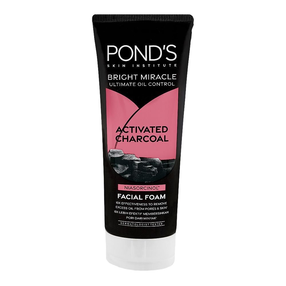 Ponds Bright Miracle Activated Charcoal Niasorcinol Facial Foam (100gm)