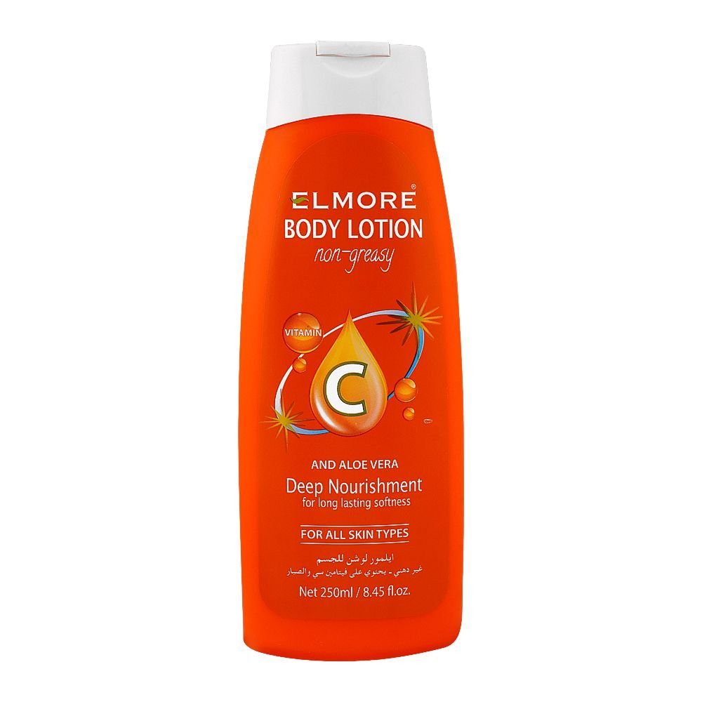 Elmore Deep Nourishment Non-Greasy And Aloe Vera Body Lotion, For All Skin Types (250gm)