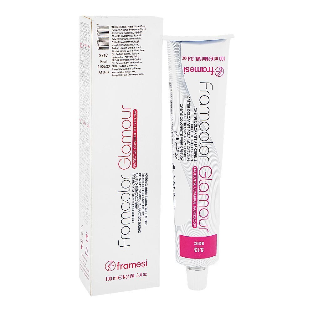 Framesi Framcolor Glamour Hair Coloring Cream 5.13 Light Olive Brown (100ml)