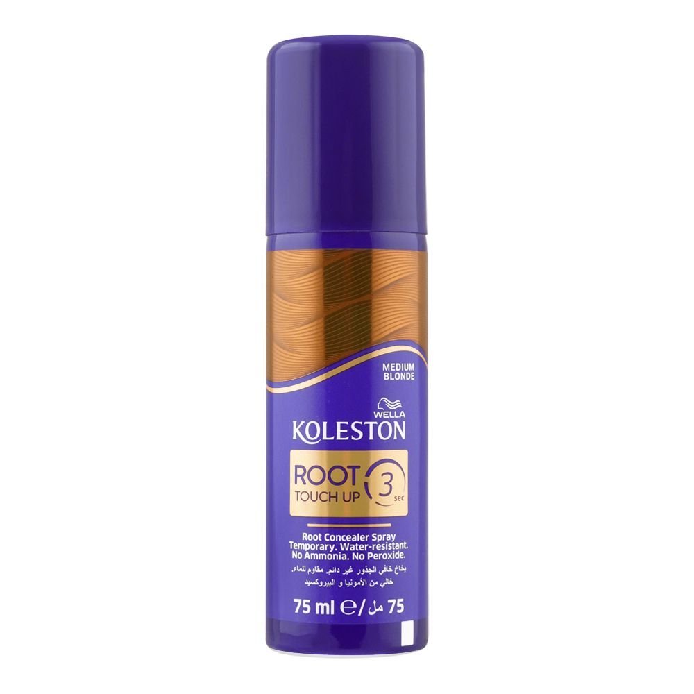Wella Koleston Roots Touch Up 3 Sec Root Concealer Hair Spray, Medium Blonde (75ml)