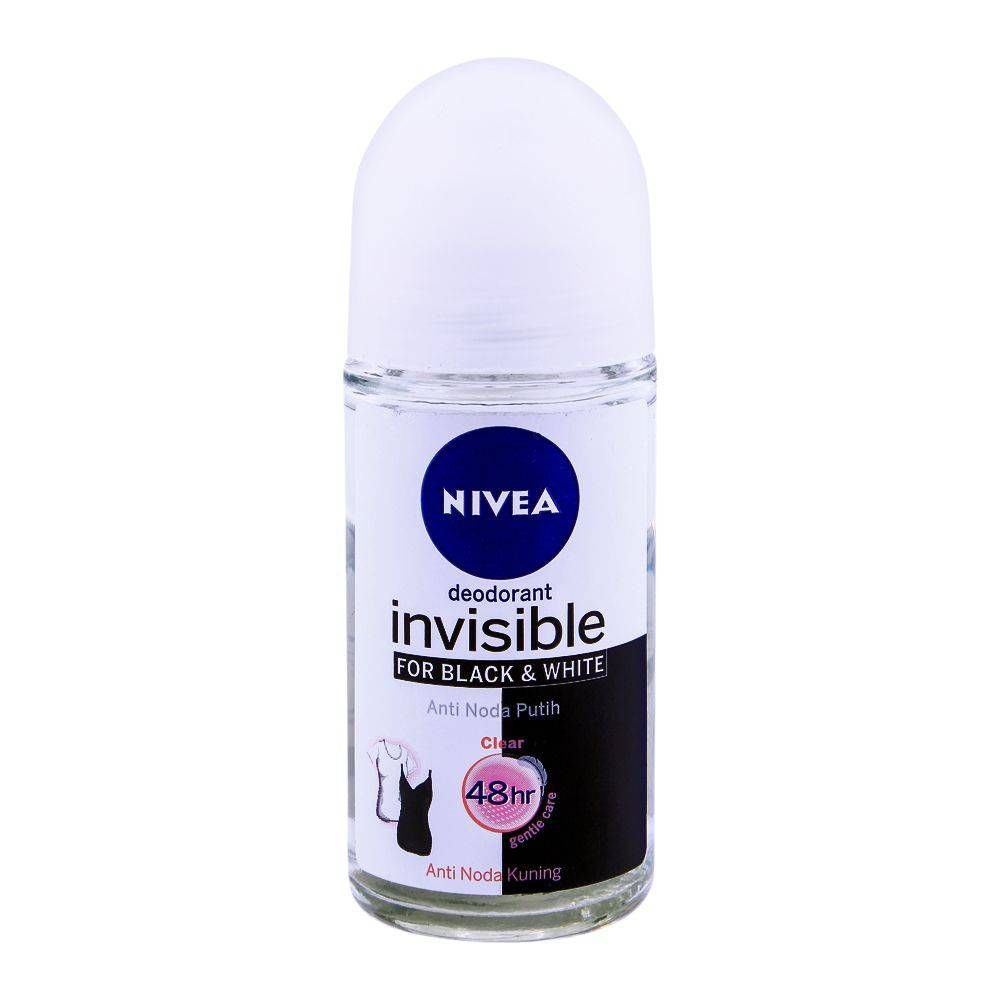 Nivea Invisible Black & White Clear Roll On (50ml)