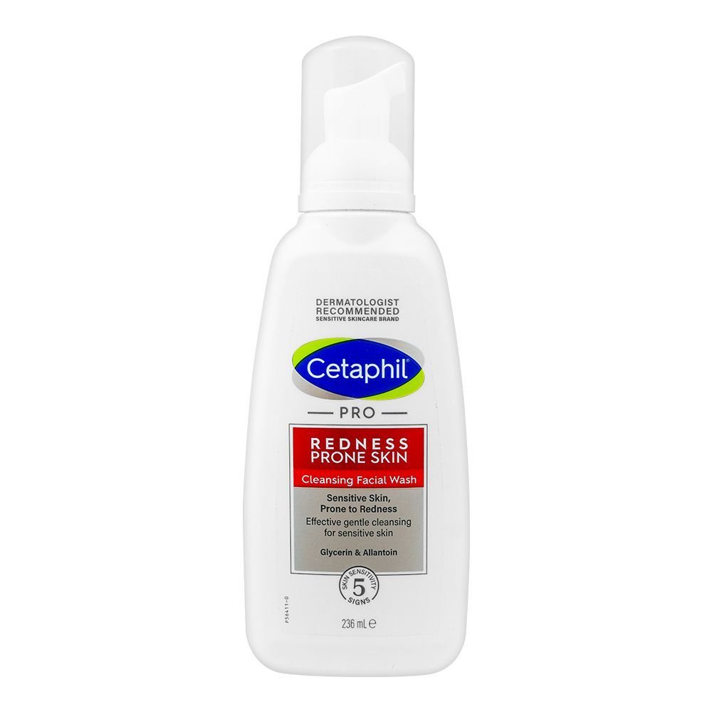 Cetaphil Redness-Prone Skin Cleansing Facial Wash, Face Cleanser For Sensitive Skin (236ml)