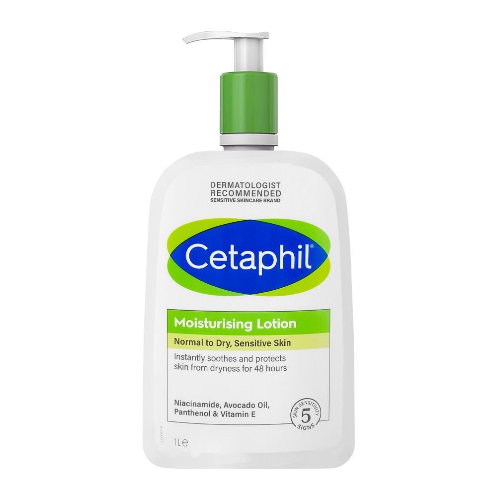 Cetaphil Moisturizing Lotion, For Normal To Dry/Sensitive Skin (1000ml)