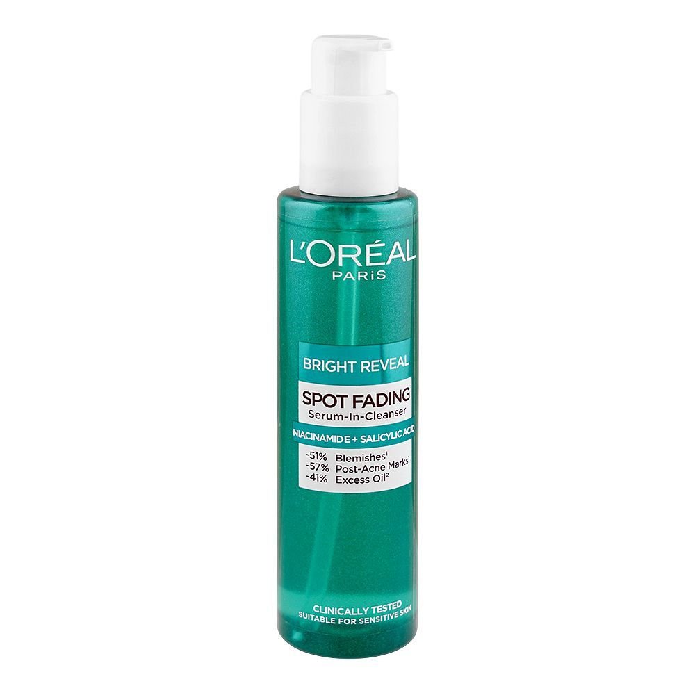 Loreal Bright Reveal Spot Fading Serum-In-Cleanser, Niacinamide & Salicylic Acid (150ml)
