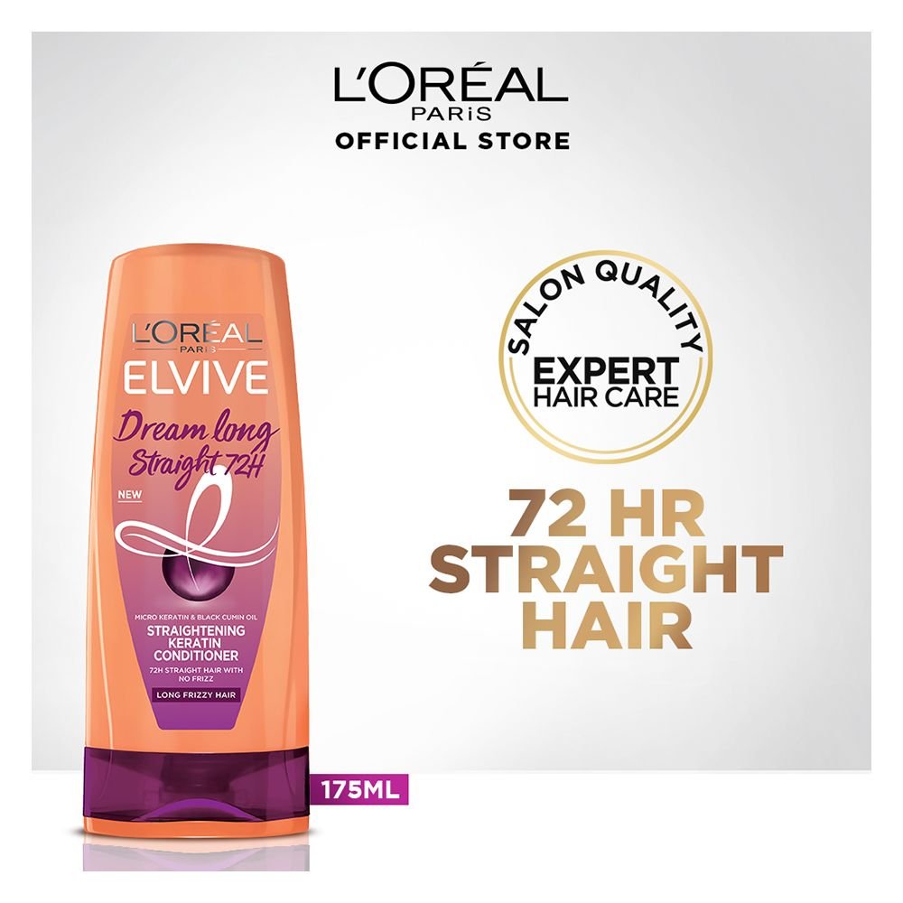 Loreal Paris Elvive Dream Long Straight 72h Straightening Keratin Conditioner (175ml)