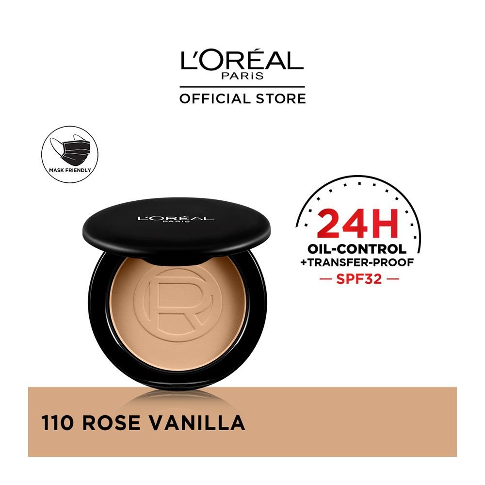 Loreal Paris Infallible 24h Oil Killer High Coverage Powder, 110 Rose Vanilla