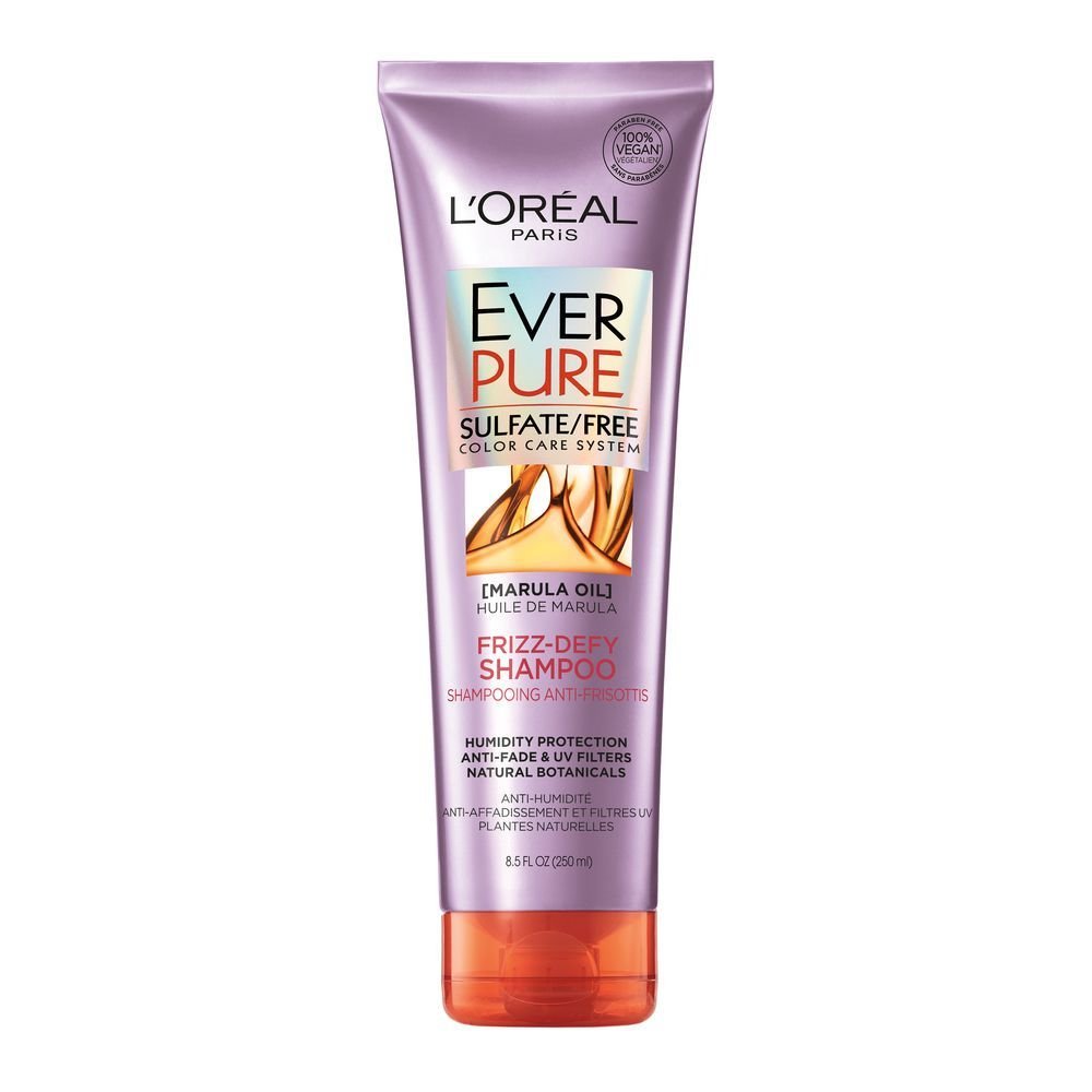 Loreal Paris Ever Pure Marula Oil Frizz-Defy Shampoo, Sulfate Free (250ml)