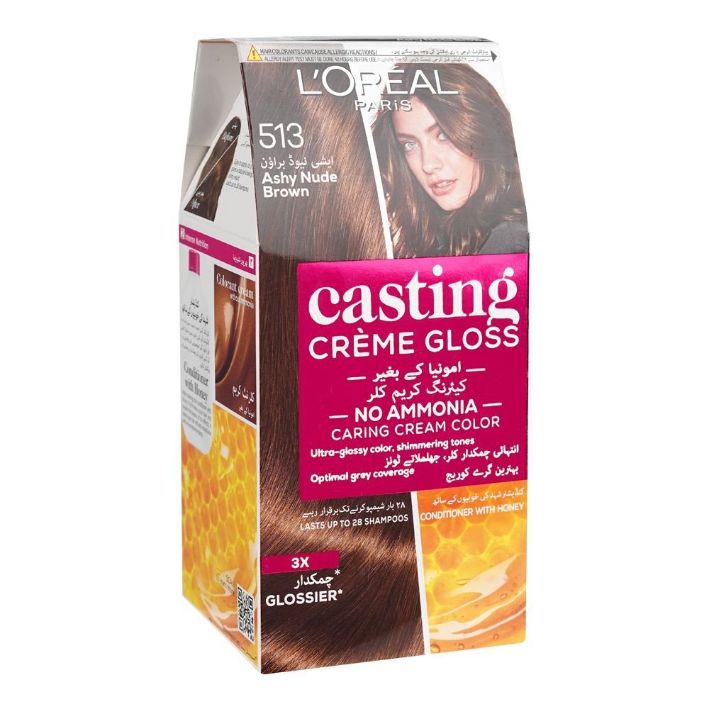 Loreal Paris Casting Hair Color 513 Ashy Nude Brown
