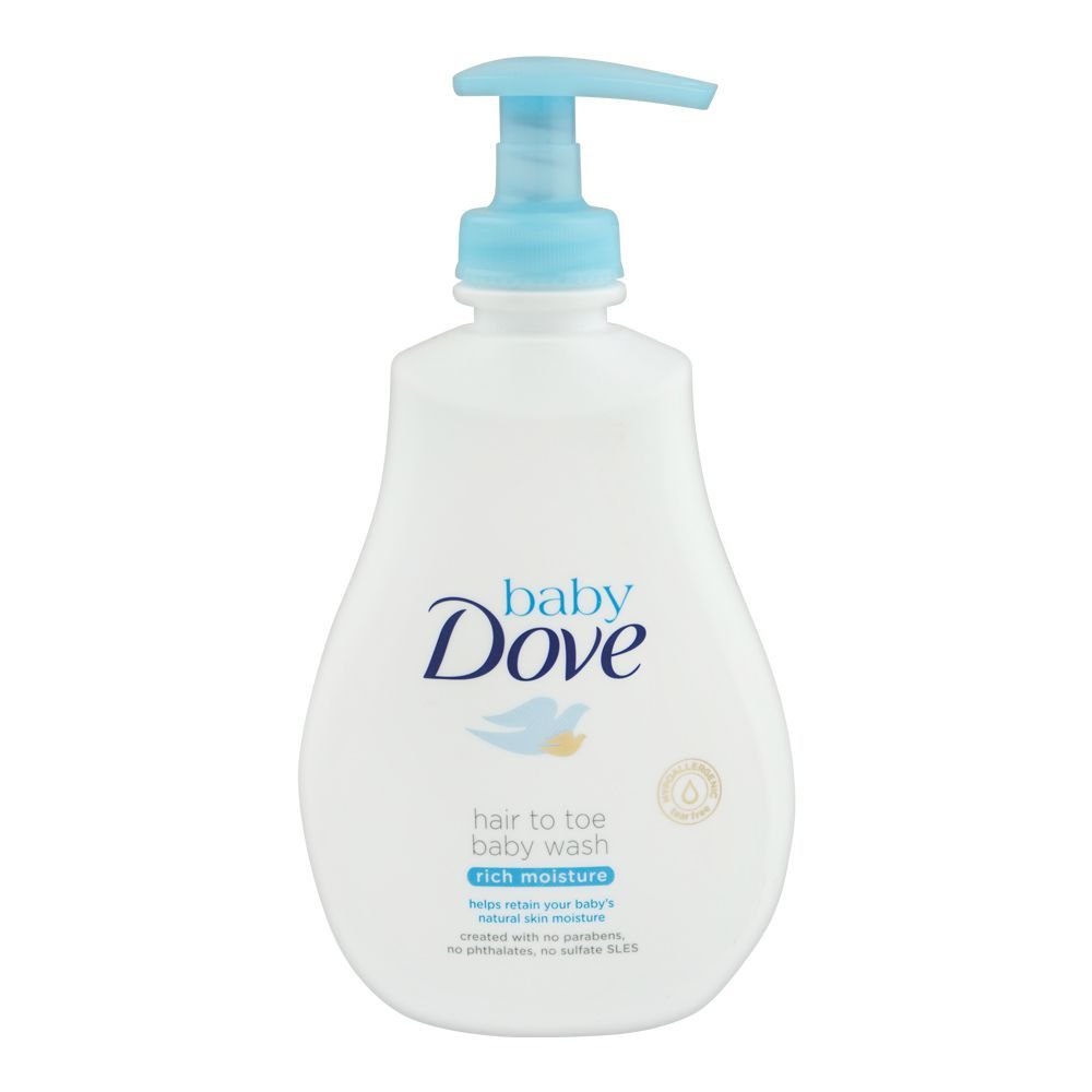 Dove Baby Rich Moisture Hair To Toe Baby Wash (400ml)