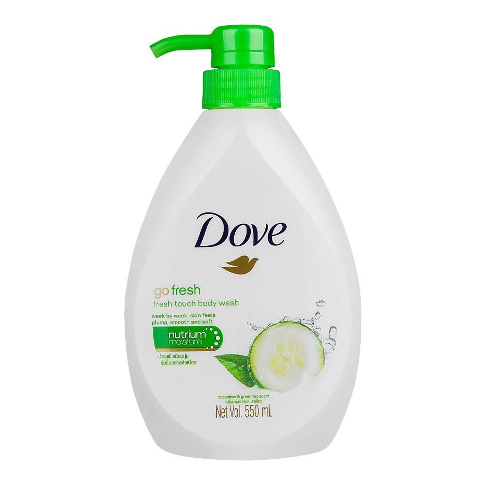 Dove Go Fresh Cucumber & Green Tea Body Wash Pump (550ml)