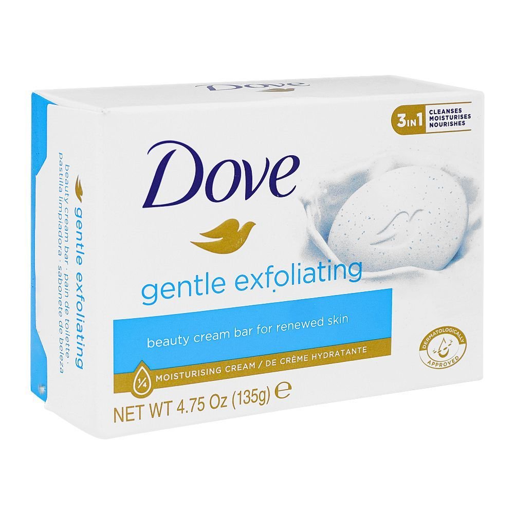 Dove Gentle Exfoliating Soap, For Renewed Skin (135gm)