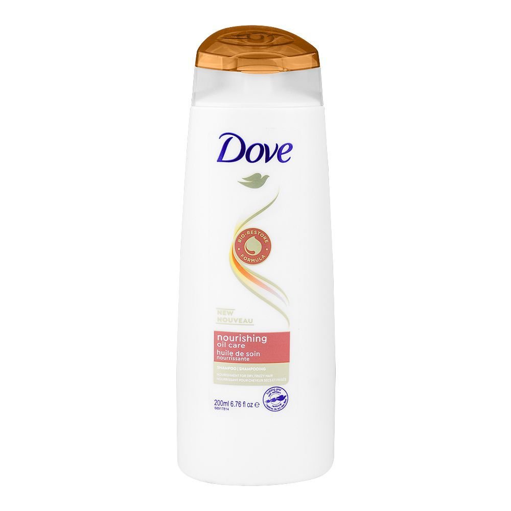 Dove Nourishing Oil Care Shampoo, For Dry & Frizzy Hair (200ml)