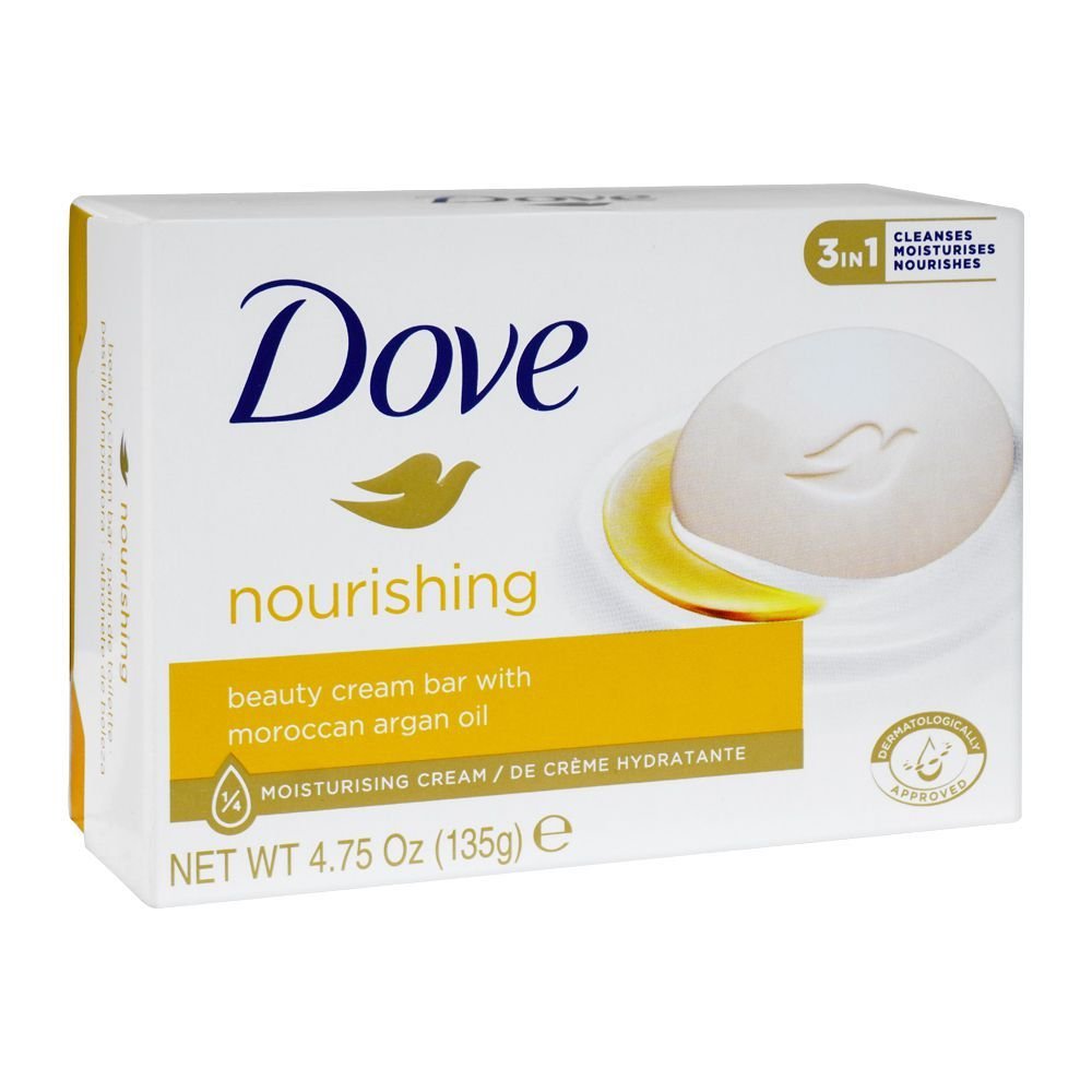 Dove Nourishing Soap With Moroccan Argan Oil (135gm)