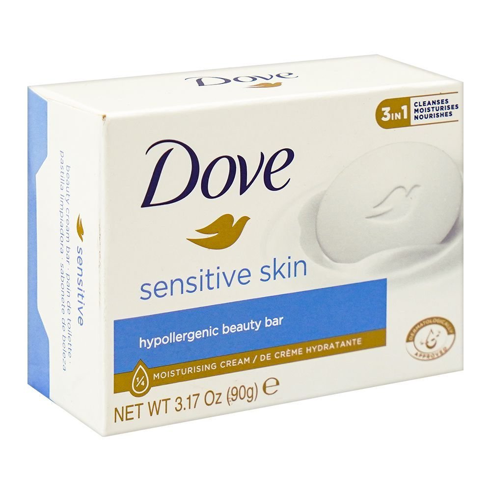 Dove Sensitive Skin Hypoallergenic Beauty Bar (90gm)