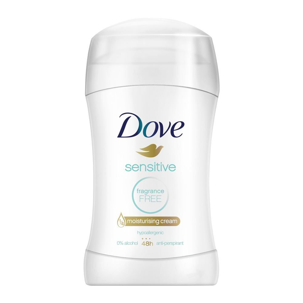 Dove Sensitive Fragrance Free Anti Perspirant Deodorant Stick (40gm)
