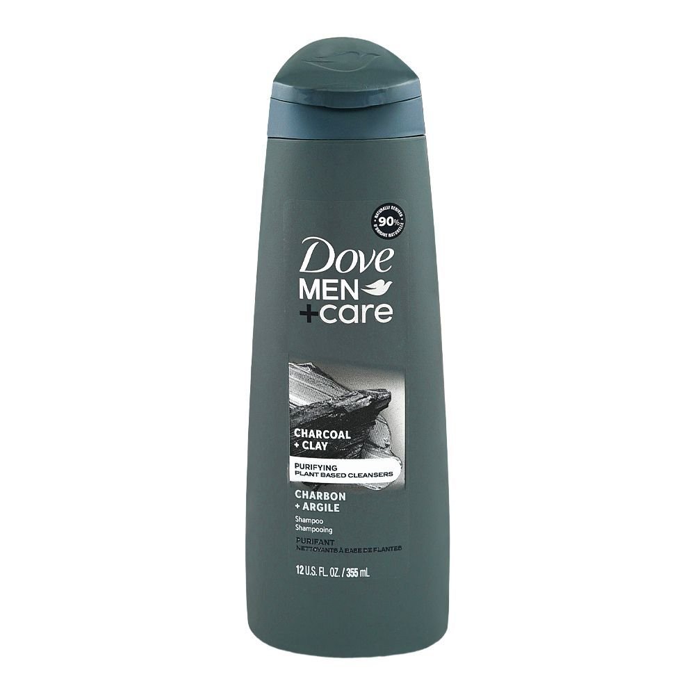 Dove Men + Care Charcoal + Clay Purifying Shampoo (355ml)