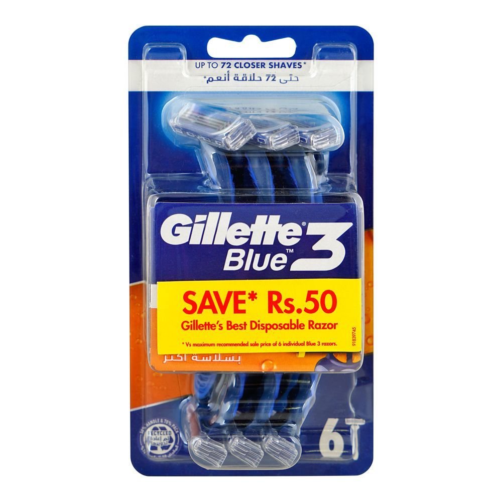 Gillette Blue 3 Comfort Disposable Razors 6-Pack