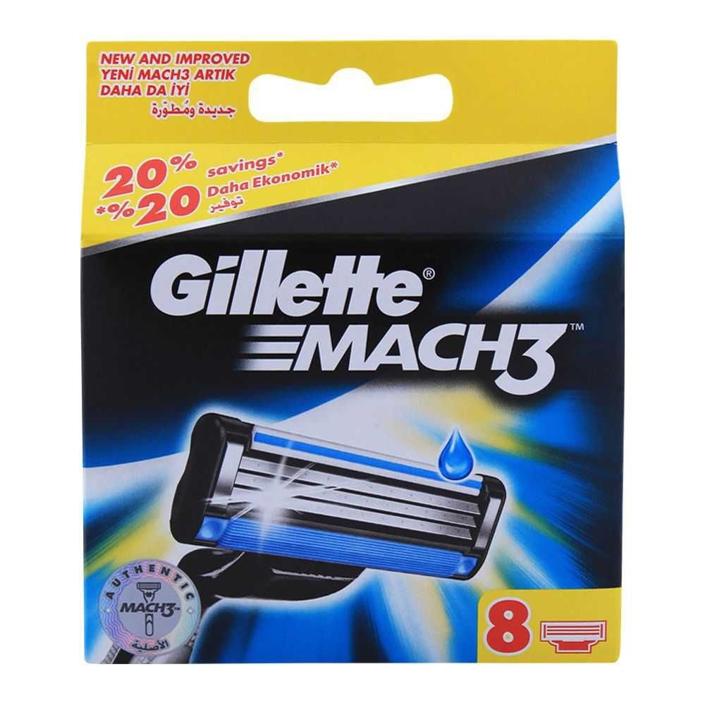 Gillette Mach 3 Cartridges Razor Blades 8-Pack