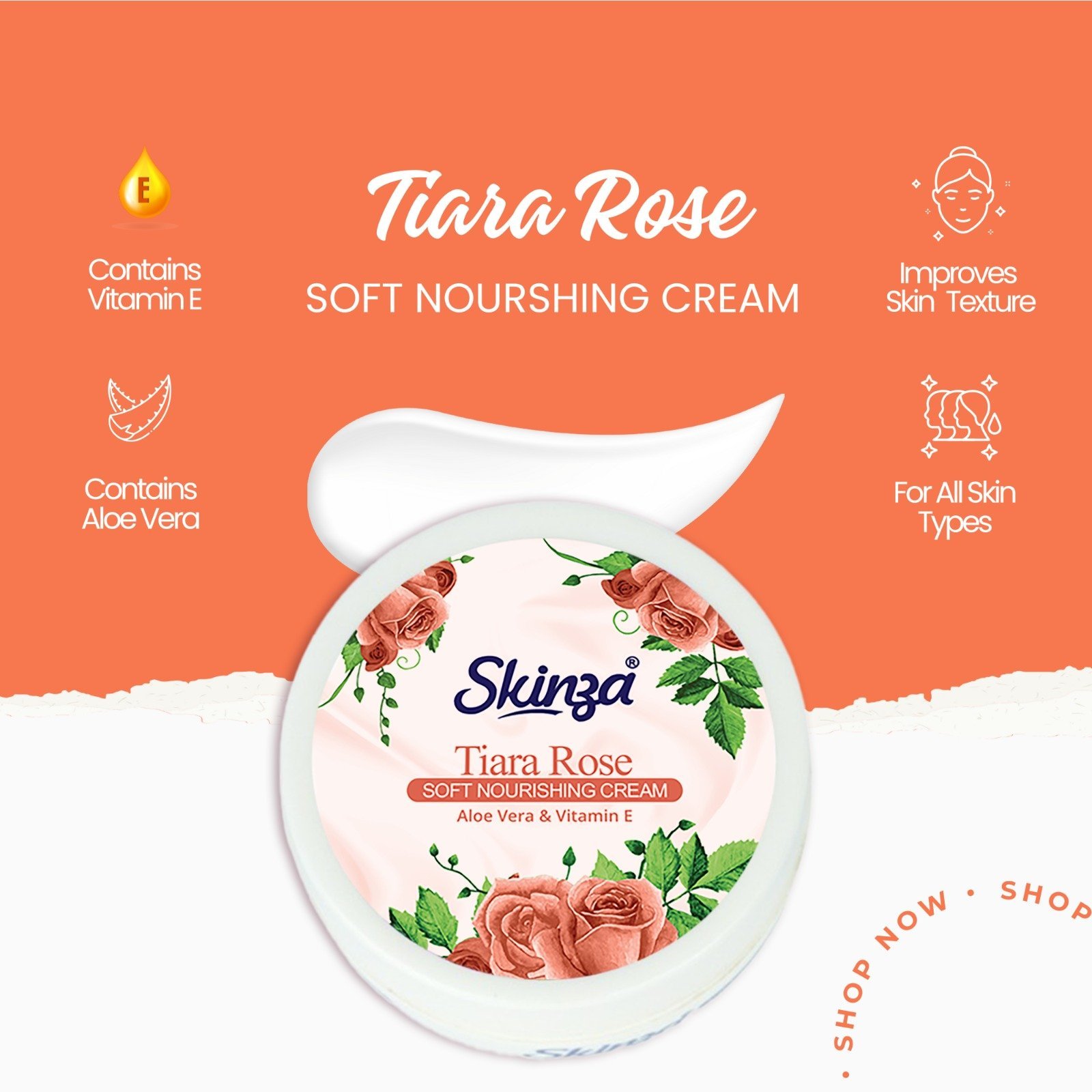 Skinza Tiara Rose Nourishing Cream (150ml)