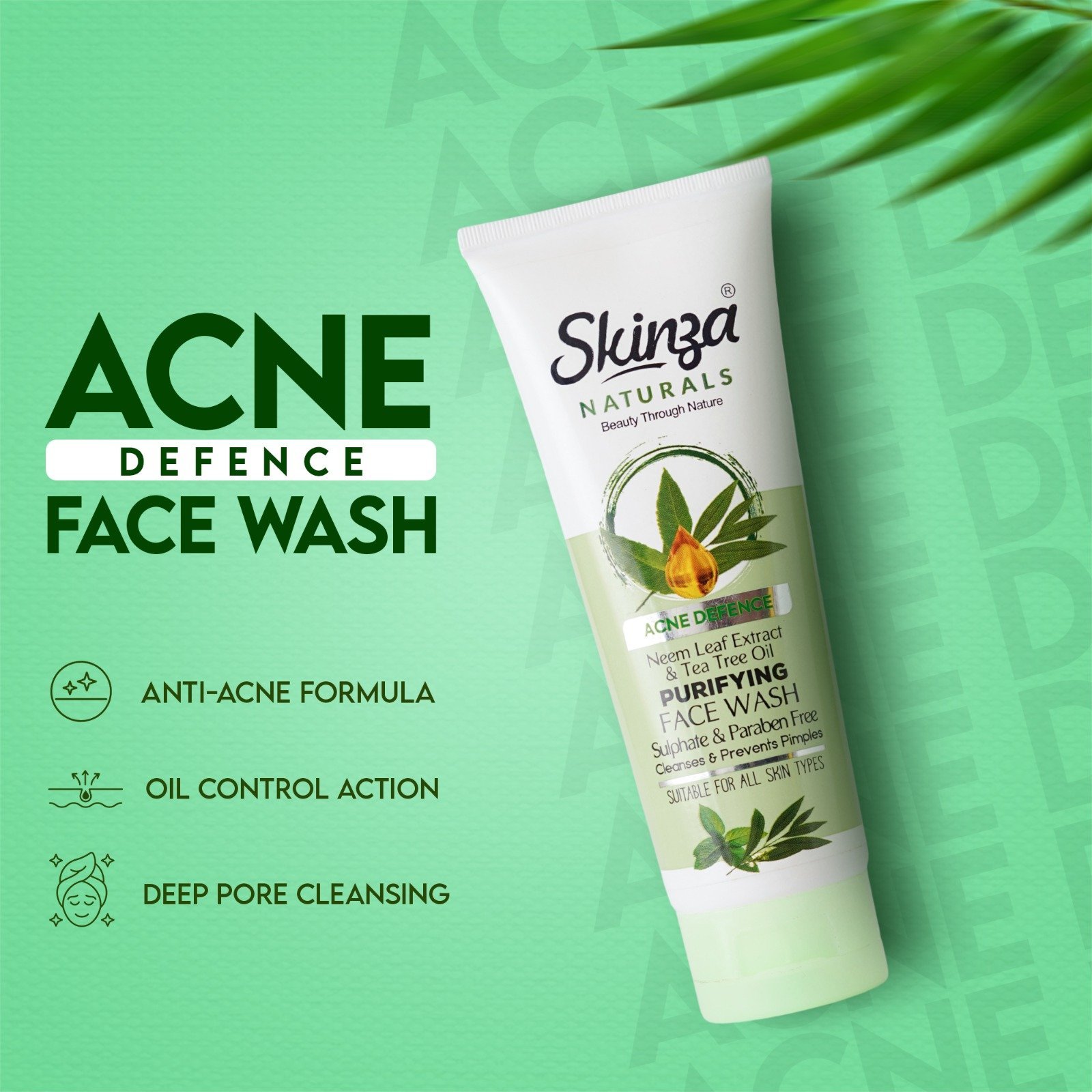 Skinza Acne Defence Facewash (100ml)