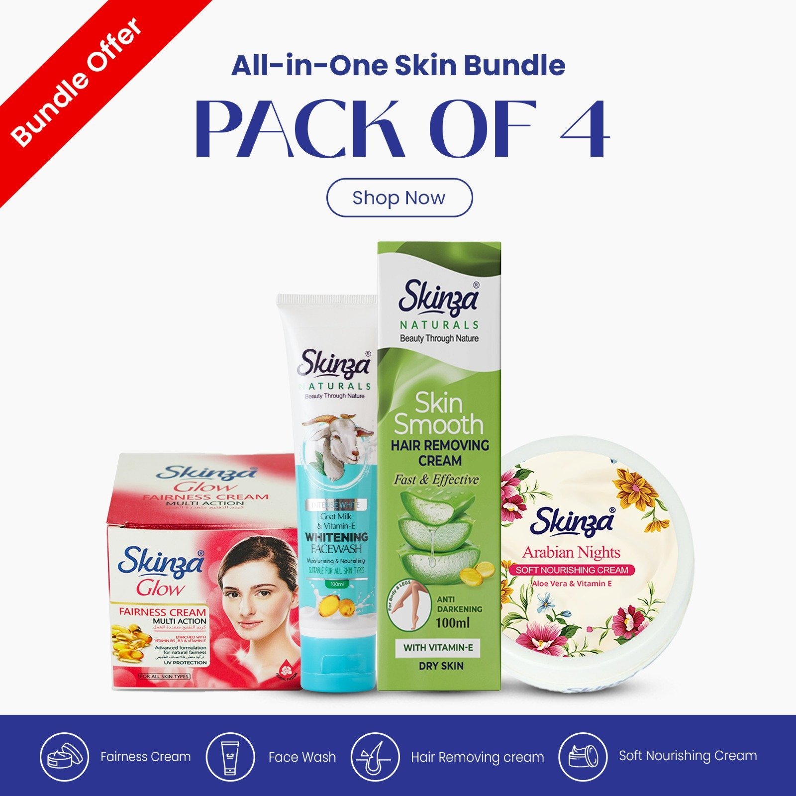 Skinza All In One Skin Bundle (Pack Of 4)