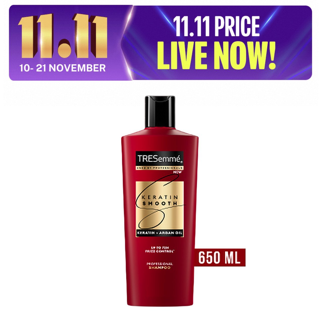 Tresemme Shampoo Keratin Smooth & Straight (650ml)