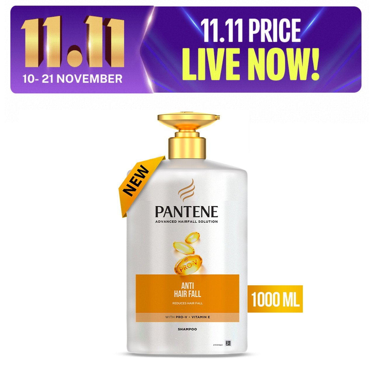 Pantene Anti Hairfall Shampoo (1000ml)